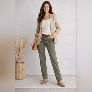 Charter Club Women's Olive Straight Leg Pants